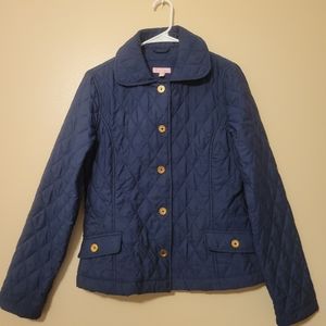 Lilly Pulitzer Navy Blue Quilted Puffer Jacket